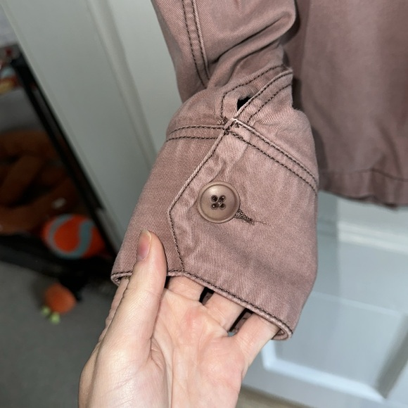 Abercrombie & fitch M cotton shirt jacket mauve - Picture 4 of 6